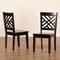 Baxton Studio Caron Modern and Contemporary Transitional Dark Brown Finished Wood 2-Piece Dining Chair Set 180-11430-Zoro - alternate 5
